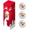 Generic Confezione da 3 palline da golf Merry Christmas, regalo divertente, motivo Babbo Natale, calza per golfisti, regalo segreto di Babbo Natale per uomini e donne, festa di Natale novità