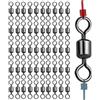 Generic Set di 50 canne da pesca | Clip Ganci Anello in 8 per Trota Pesca in Mare Gatto Acqua Dolce Acqua Salata