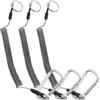 POPETPOP 3 Pezzi Cordino di Sicurezza Retrattile per Pesca, Clip | PVC e Filo D'acciaio, Elastico per Accesso Rapido, per Barca, Trekking, Attrezzi e Cassette