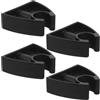 BELLIFFY 4 Pezzi Clip per Lampada per Barca in ABS Nero Resistente alla Corrosione Marina, Facile da Installare per Uso su Yacht e Pali di Illuminazione Marittima