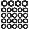 iplusmile Anelli Antigoccia Nero e Arancia 24 Pezzi per Pagaia Kayak in PVC | Protezione Antigoccia per Albero Pagaia, Facile Installazione, per Canoe e Tavole Gonfiabili
