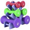 Adfaga Set di 6 pesi per fitness a mano con supporto per rack 2 libbre 3 libbre 5 libbre Attrezzatura per esercizi bodybuilding per donne Palestra Allenamento a casa Ferro Gomma Ro