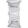 VANZACK Rete da Pesca Pieghevole a Tre Strati 30x60 CM per Esche | Acciaio e Plastica Nera, Struttura Telescopica, Uso in Acqua Salata e Sul Molo, per Granchi e Anguille