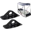 TOYANDONA 2 Pezzi Supporto per Pagaia in PVC Nero per Kayak e Gommone | Base Fissaggio Multi Foro, Superficie Zigrinata, Punto Ancoraggio Ombra, per Pesca e Navigazione