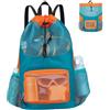 Generisch Grande borsa da spiaggia in rete con coulisse e pratici scomparti, gonna | Borsa sportiva perfetta per piscina, palestra, nuoto, campeggio e viaggi estivi