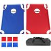 Generic Set di tavole Cornhole | Pieghevole 22,8 x 20 pollici Include 8 sacchetti | Giochi a buche di mais per adulti per interni - Esterno cortile Prato Giardino Patio Parco Viaggi Picnic Bambini Adulti