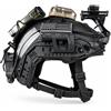 LXGXFNB 7-1 Set Casco Tattico Airsoft Equipaggiamento Protettivo | Luce Segnale Lampada Survival Tasca Batteria Modello Box Batteria Luce Rail Gestione Cavi for Allenamento E Outdoor