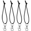 BESPORTBLE 4 Pezzi Cinghia di Trazione, Elastica 9 Pollici, 550 Lb | Nailon e Lattice con Clip a Aragosta, da 16 Pollici, Nero, per Sci e Zaini