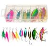 Generic Kit Esca Pesca Accessori Esca Hackle Staccabile | 20 Pezzi Esca Cucchiai per acqua dolce acqua salata fiumi laghi stagni pesce persico trota carpa pesci sportivi pescatori