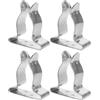 SOLUSTRE 4 Pezzi Clip a Molla in Acciaio Inox per Pagaie e Ganci | Montaggio Multiplo, Resiste alla Corrosione e Onde, Finitura Argento, per Yacht e Canoe