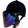 Harilla Casco Equestre Classico Casco da Equitazione Elmetto da Cavallo Cappuccio da Equitazione Assorbimento Urti in con Fibbia, Casco Da Equitazione Estivo Con Visiera Colorata, Nero