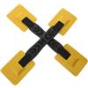NUOBESTY 2 Pezzi Maniglia per Kayak Gonfiabile Gialla in Plastica e Nylon | Impugnatura Antiscivolo, Montaggio Laterale, Misura, per Canoa e Gommone in Mare