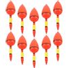 minkissy 10 Pezzi Galleggiante da Pesca Scorrevole 45mm in Plastica Rosso | Bolla ad Alta Visibilità, Supporto a Forte Galleggiamento, per Canne da Spinning e Pesca in Mare
