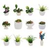 SHINEOFI 12 Mini Fiori In Vaso Piante In Miniatura Per Casa Delle Bambole Modelli Di Piante Artificiali Piccole Decorazioni Verdi Per Bonsai Accessori Per Casa Delle Bambole