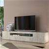 Dmora - Mobile porta TV Jesse, Credenza bassa da soggiorno a 3 ante, Base porta televisione, 100% Made in Italy, cm 200x40h37, Cemento