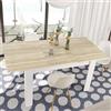 Dmora - Tavolo allungabile Midland, Consolle estensibile per sala da pranzo, Tavolo apribile da cucina con prolunga, 140/190x90h78 cm, Rovere e Bianco