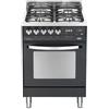 Lofra PNM66MFT/C Cucina Gas 4 Fornelli con Forno Elettrico da 60 cm Nero