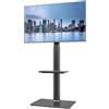 HEMUDU Supporto per TV con staffa regolabile in altezza, 2 ripiani, per televisori da 19-42 pollici, colore nero, modello HT2001BP