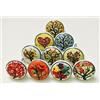 ARTISNO Pomelli in Ceramica per Cassetti di Cucina - Ferramenta Realizzata a Mano per Porte e Armadi - Set da 10 (Albero Assortito)