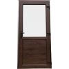 Otwarte Porta esterna in PVC Porta in PVC per negozio, balcone, casa, negozio. Disponibile in 4 colori: antracite, rovere dorato,noce, bianco (90 x 200 porta con apertura a destra, noce)