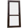 Otwarte Porta esterna in PVC Porta in PVC per negozio, balcone, casa, attività commerciale. 4 colori: antracite, rovere dorato, noce, bianco (90x200 porta sinistra, noce)