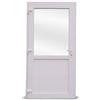 Otwarte Porta esterna in PVC Porta in PVC per negozio, balcone, casa, negozio. Disponibile in 4 colori: antracite, rovere dorato,noce, bianco (porta con apertura a sinistra 100 x 210, bianco)