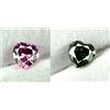 8.80 CT Naturale Cuore Rosa Zaffiro & Tormalina Gemma Paio Certificato