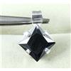 Ciondolo Solitario Carato 8 a Tinta Nera Diamante Square in Argento 925