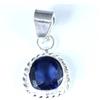 Zaffiro Blu 4.75 CT Naturale Cuscino Gemma Certificato Uomo Ciondolo Design