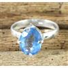 Anello Donna In Argento Sterling 925 Con Acquamarina Naturale 8.05 Ct