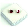 3.90 KT / 6 MM Mozambico Rubino Gemma Paio Naturale Taglio Princess Certificato