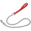 CAMON Guinzaglio in Nylon con Catena in Acciaio 800mm 1,6x12mm Rosso