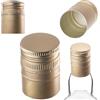 KADAX Tappo a vite 31,5x44mm per bottiglie, tappo per bottiglie in alluminio, chiusura a vite, tappo a vite per bottiglie di vino, succhi e liquori (Oro, 10 pezzi)