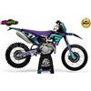 GRAFICA COMPLETA MOTO GAS GAS NERO VIOLA AQUA 125 250 450 500 300