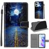 SIENIANLINE Cover per Honor X7A custodia portafoglio Luna | Chiusura magnetica, Scomparti carte, Funzione supporto, Pelle PU flip cover per Honor X7a