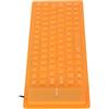 Topiky Tastiera in Silicone Impermeabile Leggera Portatile Silenziosa Morbida Confortevole per PC, Tastiera in Silicone Pieghevole, Adatta per i Viaggi in Ufficio a Casa (ORANGE)