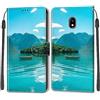 SIENIANLINE Cover per Samsung Galaxy J5 2017 custodia portafoglio Barca | Chiusura magnetica, Scomparti carte, Funzione supporto, Pelle PU flip cover per Samsung J5 2017