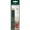 FABER-CASTELL - Set di matite Castell 9000, durezza B, 3 pezzi | Matite di grafite di qualità artistica per scrivere, abbozzare e disegnare