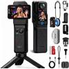 SJCAM C400 Kit Vlog 4K(64GB) Action Cam 2 in 1 Rimovibile 437 Min Nero