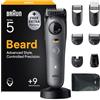 Braun Serie 5 Regolabarba Uomo, Accessori, Custodia, Bt5565, Grigio | Rasoio Elettrico Barba con Lama Ultra Affilata, 120 Min di Autonomia, Impermeabile, Selettore di Precisione con 40 Lunghezze