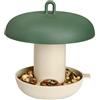 elho Essential - Mangiatoia silo 18 cm, per uccelli, colore: verde foglia | L 18 x L 18 x H 22,5 cm | Spazio per 500 grammi di cibo per uccelli | Plastica 100% riciclata