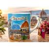 Mila Sunature - Tazza in ceramica dipinta a mano, motivo: Florentine, 9 cm, ø 7,5 cm