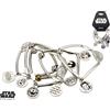The Other Bracciale da donna Star Wars, in acciaio inossidabile, con il personaggio di Rey e cinturino elastico