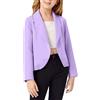 TYUSGH Giacca blazer da ragazza, tinta unita, con risvolto, aperto sul davanti, a maniche lunghe, blazer corti, scialle, cappotti scolastici per bambini e ragazze, taglia 5-14 anni