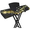QEES - Copritastiera per strumenti a 61 e 88 tasti, antipolvere, per pianoforte e tastiera elettronica, JJZ358 Suit for both 88 and 61 Keys Colore 1