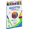 GIOTTO Stilnovo Bicolor - Astuccio Da 18 Matite A Pastello Colorate Bicolore, 3.3 mm, Colori Intensi