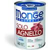 Monge Monoprotein Paté Puppy & Junior solo Agnello 400 g Alimento Umido per Cani Cuccioli
