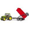 Bruder 2057 Trattore John Deere 6920 con rimorchio Colore Verde