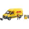 Bruder Mercedes Benz Sprinter Dhl Corriere con Personaggio