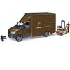 Bruder Mercedes Benz Sprinter UPS con autista transpallet manuale e Accessori